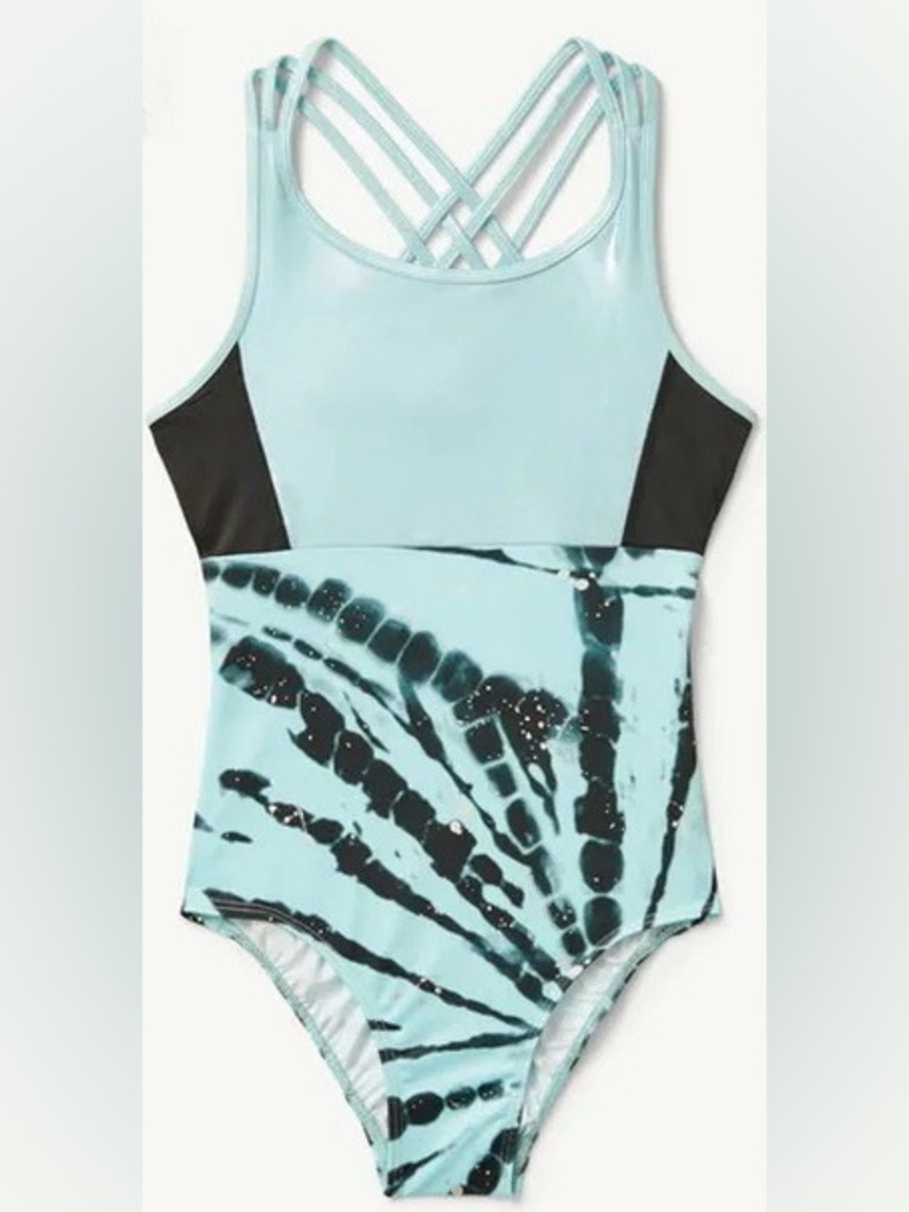 Justice girls strappy back one piece leotard Size large 12/14